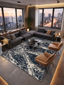 Çözülme Gri Modern Halı