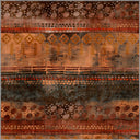 Kervan Turuncu Kilim Desenli Halı