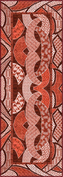 Miras Akış Kiremit Kırmızı Kilim Desenli Halı
