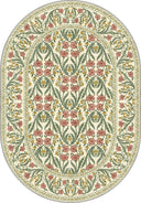 Has Bahçe Krem Rengi Çiçek Desenli Halı