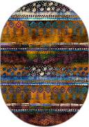 Kervan Çok Renkli Kilim Desenli Halı