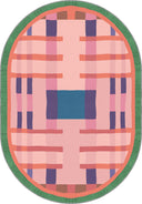 Kesişim Pembe Geometrik Halı