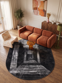 Perspektif Siyah Modern Halı