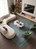 Puslu Çöl Turkuaz Modern Halı