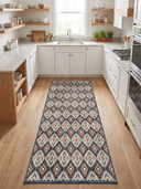 İkat Lacivert Kilim Desenli Halı