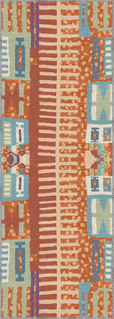 Avangard Terracotta Geometrik Halı