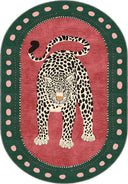 Yaban Leopar Figürlü Halı
