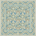 Aynalı Gül Krem Rengi Çiçek Desenli Halı