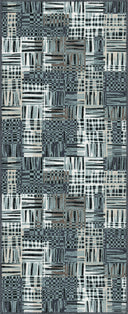 Matrix Mavi Geometrik Halı