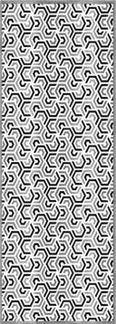 Geçme Siyah Beyaz Geometrik Halı