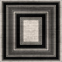 Op-Art Siyah Modern Bordürlü Halı