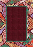 Köken Bordo Kilim Desenli Halı
