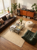 Toprak Koyu Krem Modern Halı