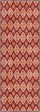 İkat Kiremit Rengi Kilim Desenli Halı