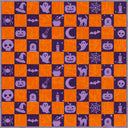 Cadılı Dama Halloween Cadılar Bayramı Temalı Halı