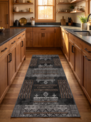 Oba Siyah Kilim Desenli Halı