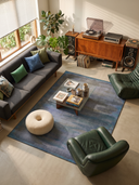 Puslu Çöl Mavi Modern Halı