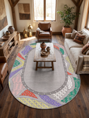 Köken Gri Kilim Desenli Halı
