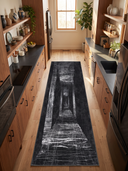 Perspektif Siyah Modern Halı