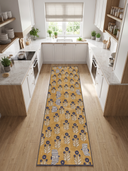 Safran Çiçek Desenli Halı