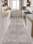Klasik İz Gri Vintage Halı