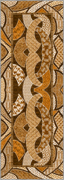 Miras Akış Kahverengi Kilim Desenli Halı