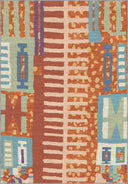 Avangard Terracotta Geometrik Halı