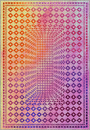 Sandık Pembe Kilim Desenli Halı