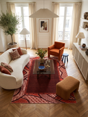 Köken Kırmızı Kilim Desenli Halı
