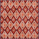 İkat Kiremit Rengi Kilim Desenli Halı