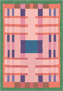 Kesişim Pembe Geometrik Halı