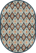 İkat Lacivert Kilim Desenli Halı