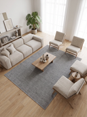 Toprak Koyu Gri Modern Halı