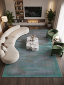 Puslu Çöl Turkuaz Modern Halı