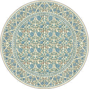 Aynalı Gül Krem Rengi Çiçek Desenli Halı