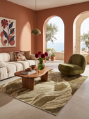 Katmanlar Sarı Modern Halı