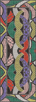 Miras Akış Antrasit Kilim Desenli Halı