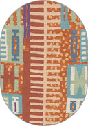 Avangard Terracotta Geometrik Halı