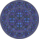 Has Bahçe Mavi Çiçek Desenli Halı