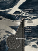 Akış Lacivert Modern Halı