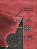 Benek Pembe Modern Halı