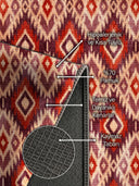 İkat Kiremit Rengi Kilim Desenli Halı