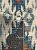 İkat Lacivert Kilim Desenli Halı
