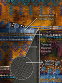Kervan Çok Renkli Kilim Desenli Halı