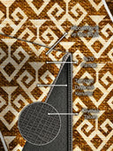 Miras Akış Kahverengi Kilim Desenli Halı