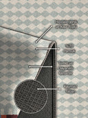 Mozaik Mavi Geometrik Halı