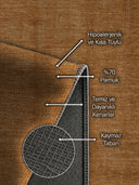 Toprak Kahverengi Modern Halı